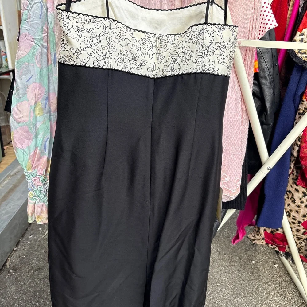 Ann Taylor Black and Cream Silk Dress - Picture 4 of 4